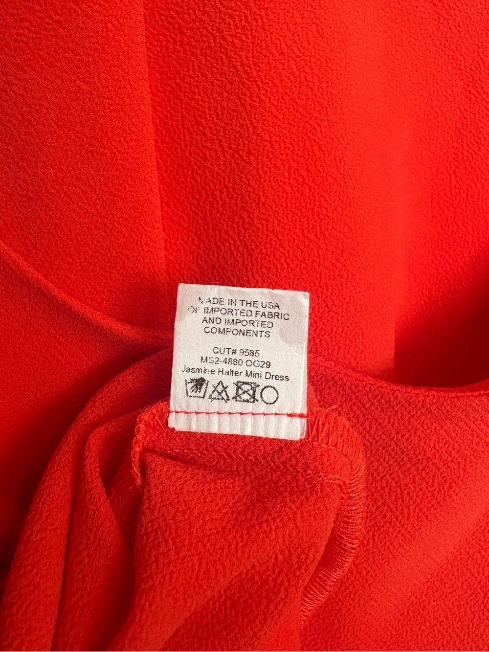 Show Me Your Mumu Revolve Jasmine Halter Mini Dress Bellini Orange - Size Small - Picture 8 of 11